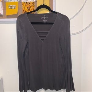 American Eagle Bell Sleeve Top, Medium